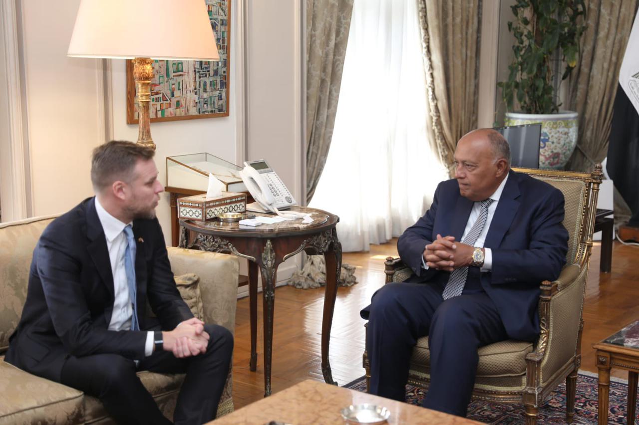 شكرى مع وزير خارجية ليتوانيا