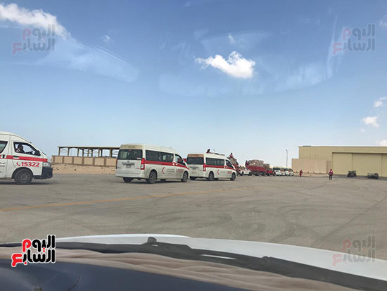  شحنة مساعدات إنسانية دولية من الأردن لمطار العريش (8)