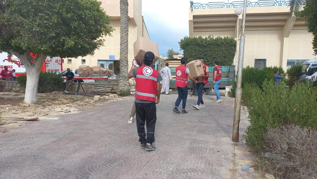 استمرار تدفق المساعدات الإنسانية على مطار العريش (3)
