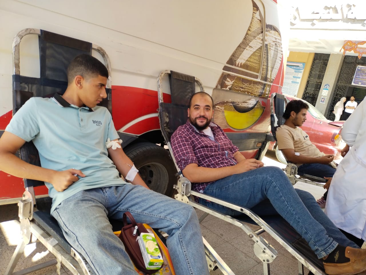 التبرع بالدم لصالح الأشقاء الفلسطينيين بجامعة بنها