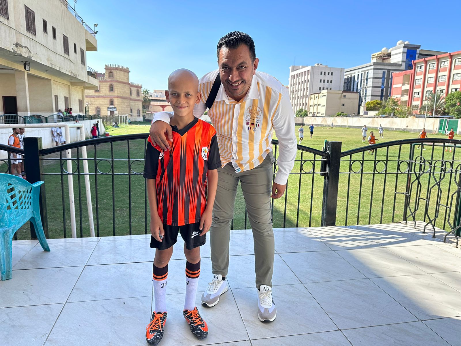 مراسل اليوم السابع مع الطفل آدم