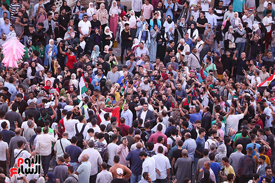 مظاهرة حاشدة بميدان الحصرى لدعم غزة (11)