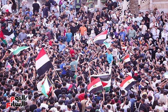 مظاهرة حاشدة بميدان الحصرى لدعم غزة (19)