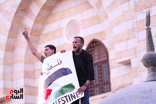 مظاهرة حاشدة بميدان الحصرى لدعم غزة (6)