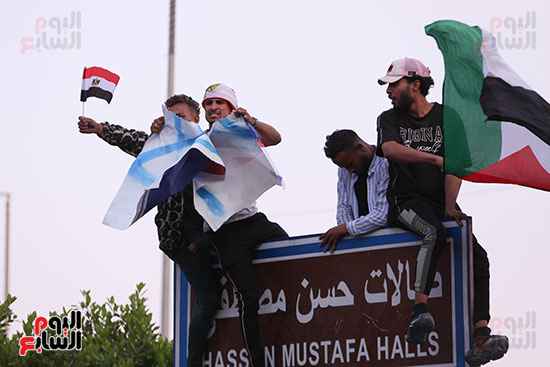 مظاهرة حاشدة بميدان الحصرى لدعم غزة (8)