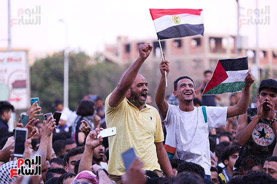 مظاهرة حاشدة بميدان الحصرى لدعم غزة (10)