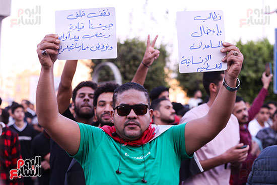 مظاهرة حاشدة بميدان الحصرى لدعم غزة (5)