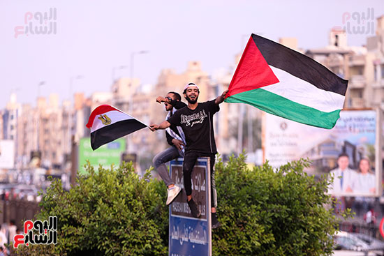 مظاهرة حاشدة بميدان الحصرى لدعم غزة (12)