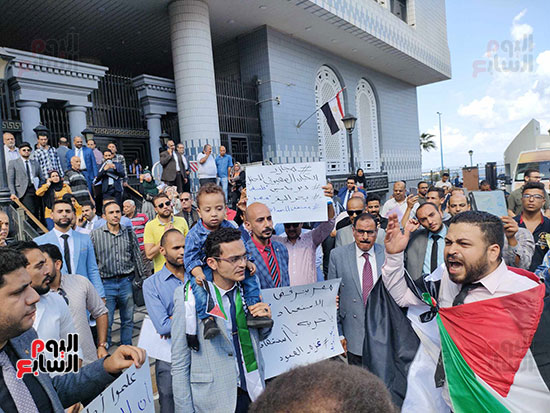 وقفة-تضامنية-لمحامين-الإسكندرية-ضد-الاحتلال-الإسرائيلي