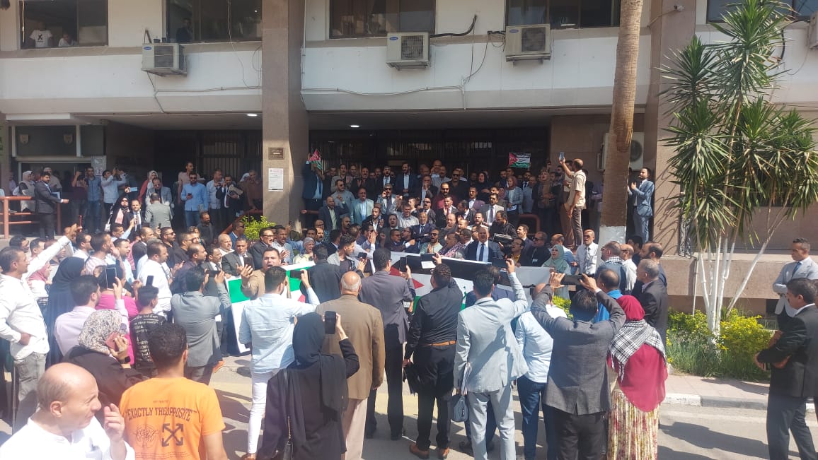 المحامين الإسماعيلية تنظم وقفة تضامنية مع اهالى غزة  (6)