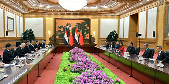 رئيس جمهورية الصين يستقبل رئيس الوزراء والوفد المرفق ‎ (6)