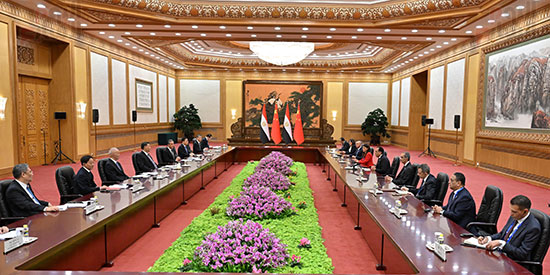 رئيس جمهورية الصين يستقبل رئيس الوزراء والوفد المرفق ‎ (10)