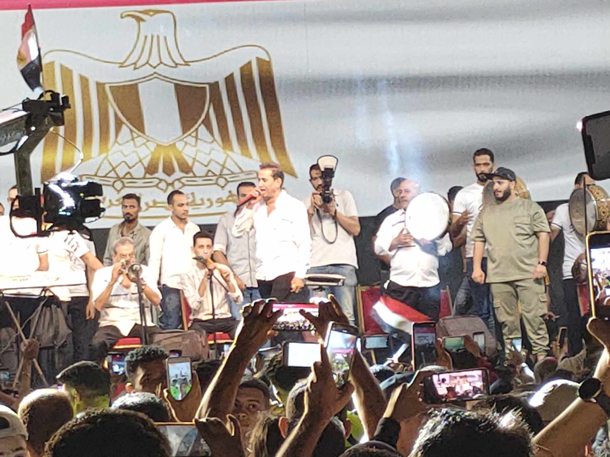 الفنان احمد شيبة في احتفالات انتصارات اكتوبر  بالإسكندرية