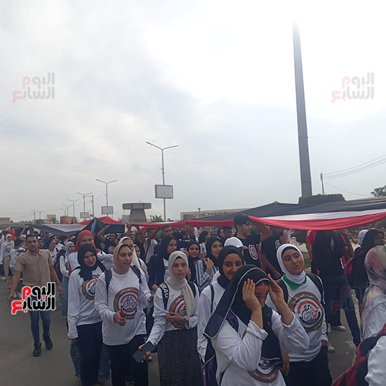 مسيرة لطلاب جامعة كفر الشيخ للاحتفال بنصر أكتوبر  (4)