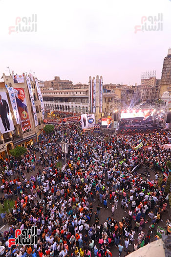 مسيرة من المطرية إلى ميدان الكوربة للاحتفال بنصر أكتوبر والمطالبة بترشح الرئيس السيسى (3)