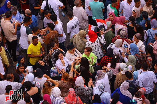 مسيرة من المطرية إلى ميدان الكوربة للاحتفال بنصر أكتوبر والمطالبة بترشح الرئيس السيسى (11)