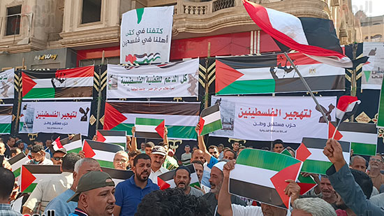 أهالى-المنوفية-يوزعون-أعلام-مصر-وفلسطين-على-المشاركين-فى-الوقفة-التضامنية-مع-الأشقاء-الفلسطينيين--(1)
