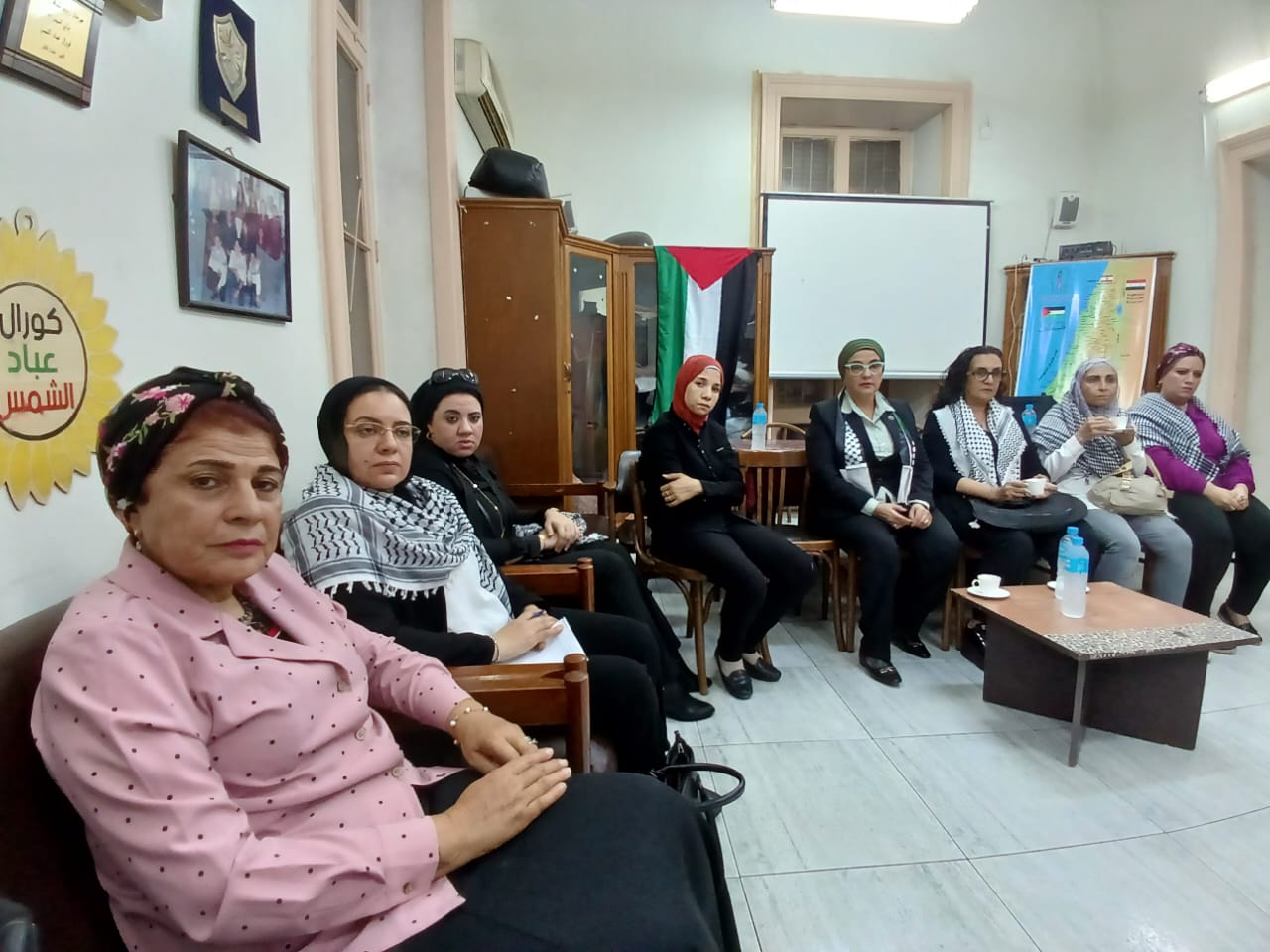 قيادات نسائية بالمصري الديمقراطي الاجتماعي تزرن اتحاد المرأة الفلسطينية بالقاهرة (1)