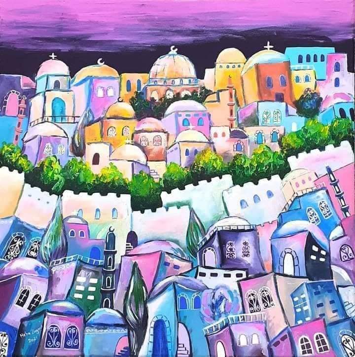لوحة بيوت فلسطين
