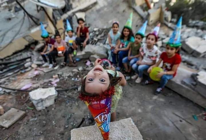 صورة متداولة لأطفال فلسطين