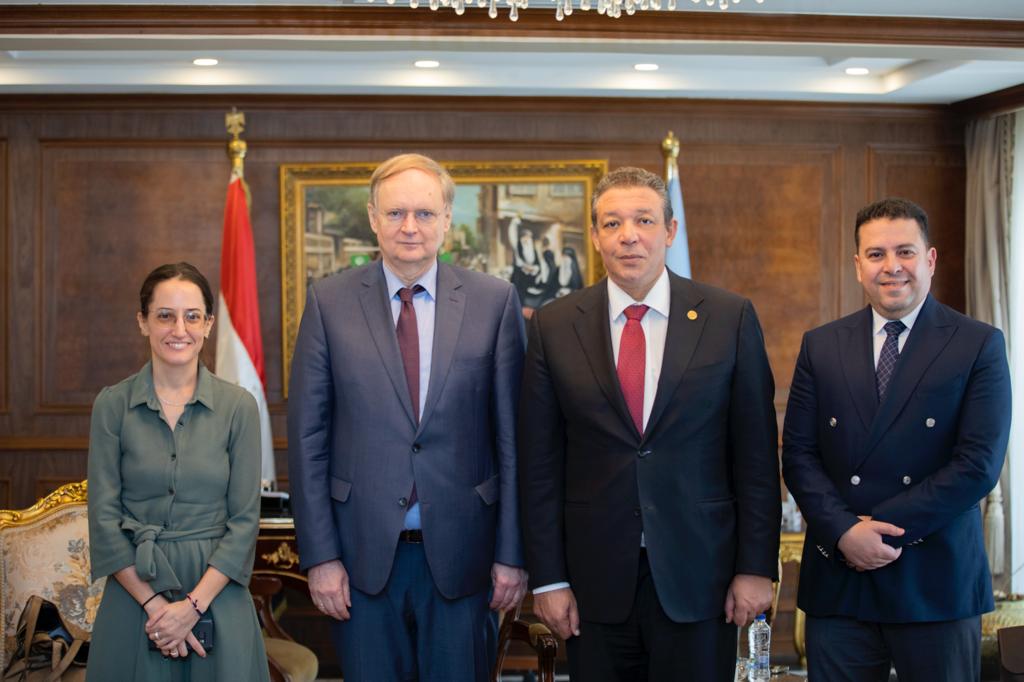 المرشح الرئاسي حازم عمر يستقبل سفير الاتحاد الأوروبي بالقاهرة ل (1)