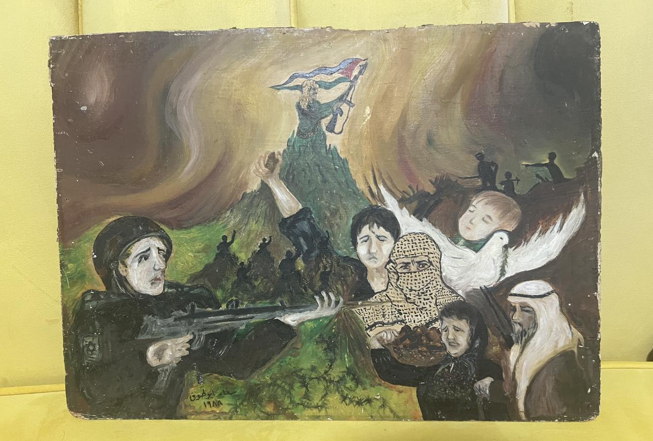 لوحة تعود لعام 1988 بريشة سعاد