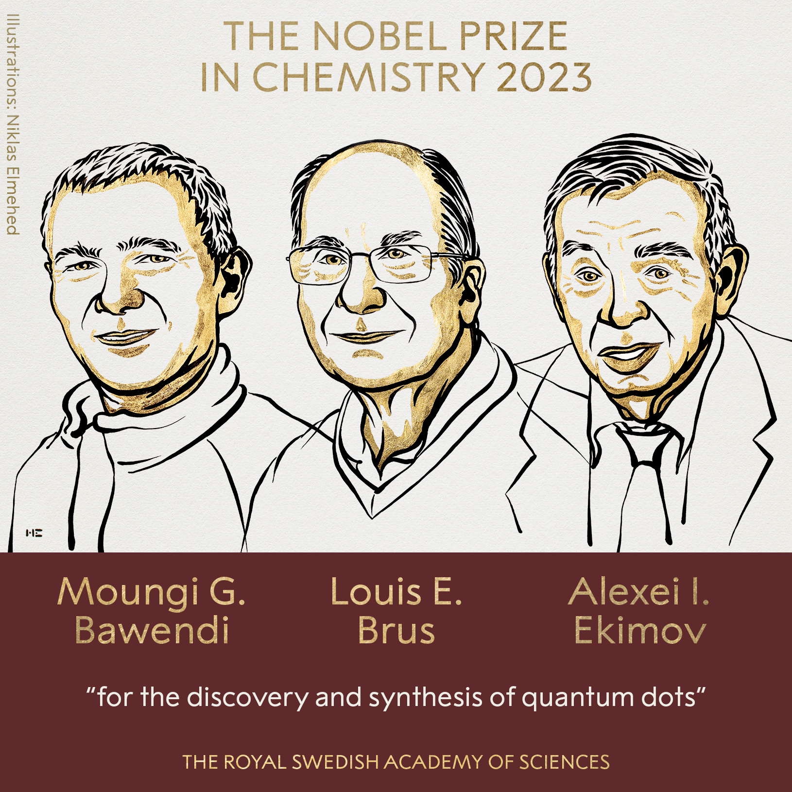 الفائزون بجائزة نوبل فى الكيمياء 2023