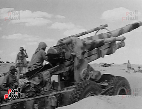 صورة للمدفعية المصرية أثناء حرب أكتوبر