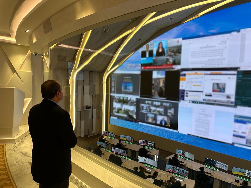 الرئيس السيسي يتابع الموقف العام للأحداث فى غزة (2)