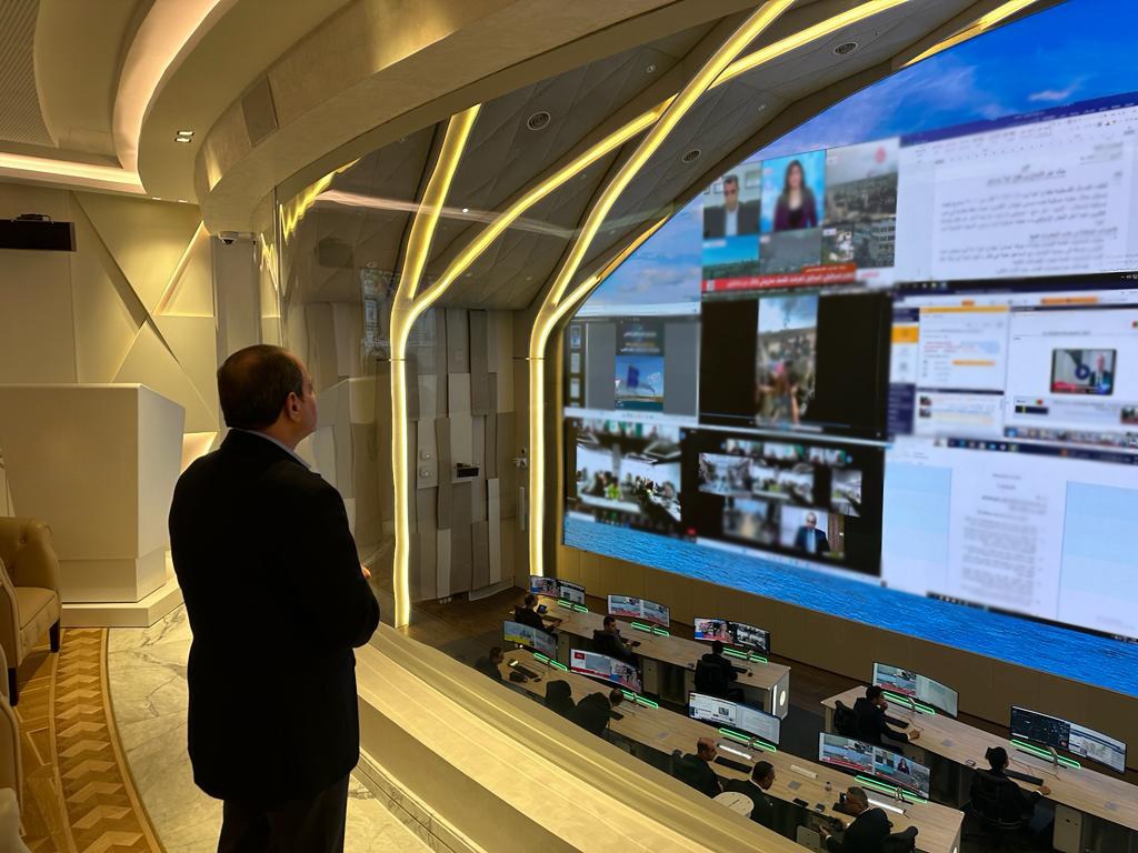 الرئيس السيسي يتابع الموقف العام للأحداث فى غزة (4)