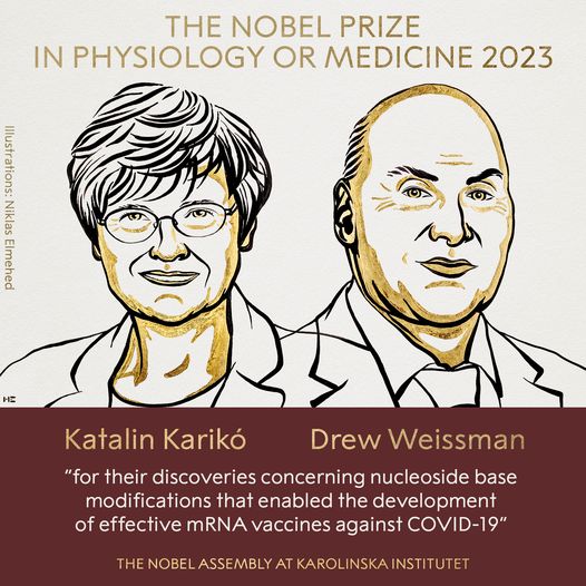 الفائزين بجائزة نوبل للطب 2023