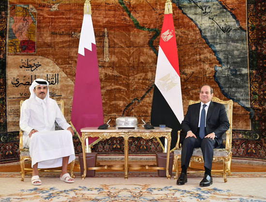 مباحثات الرئيس السيسي وأمير قطر مباحثات الرئيس السيسي وأمير قطر