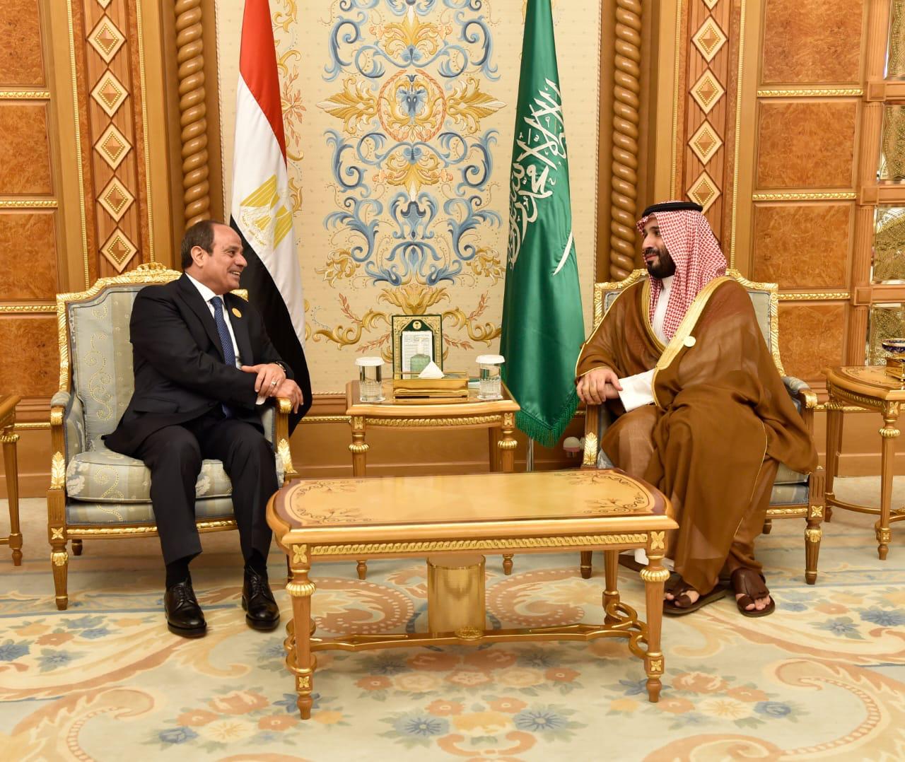 الرئيس السيسى يلتقى ولى العهد السعودى (2)