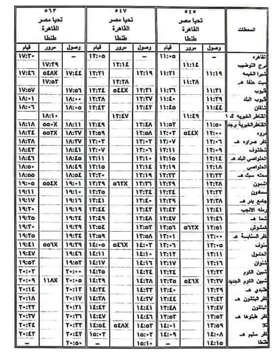  تشغيل بعض القطارات على خط طنطا  منوف  القاهرة والعكس (1)