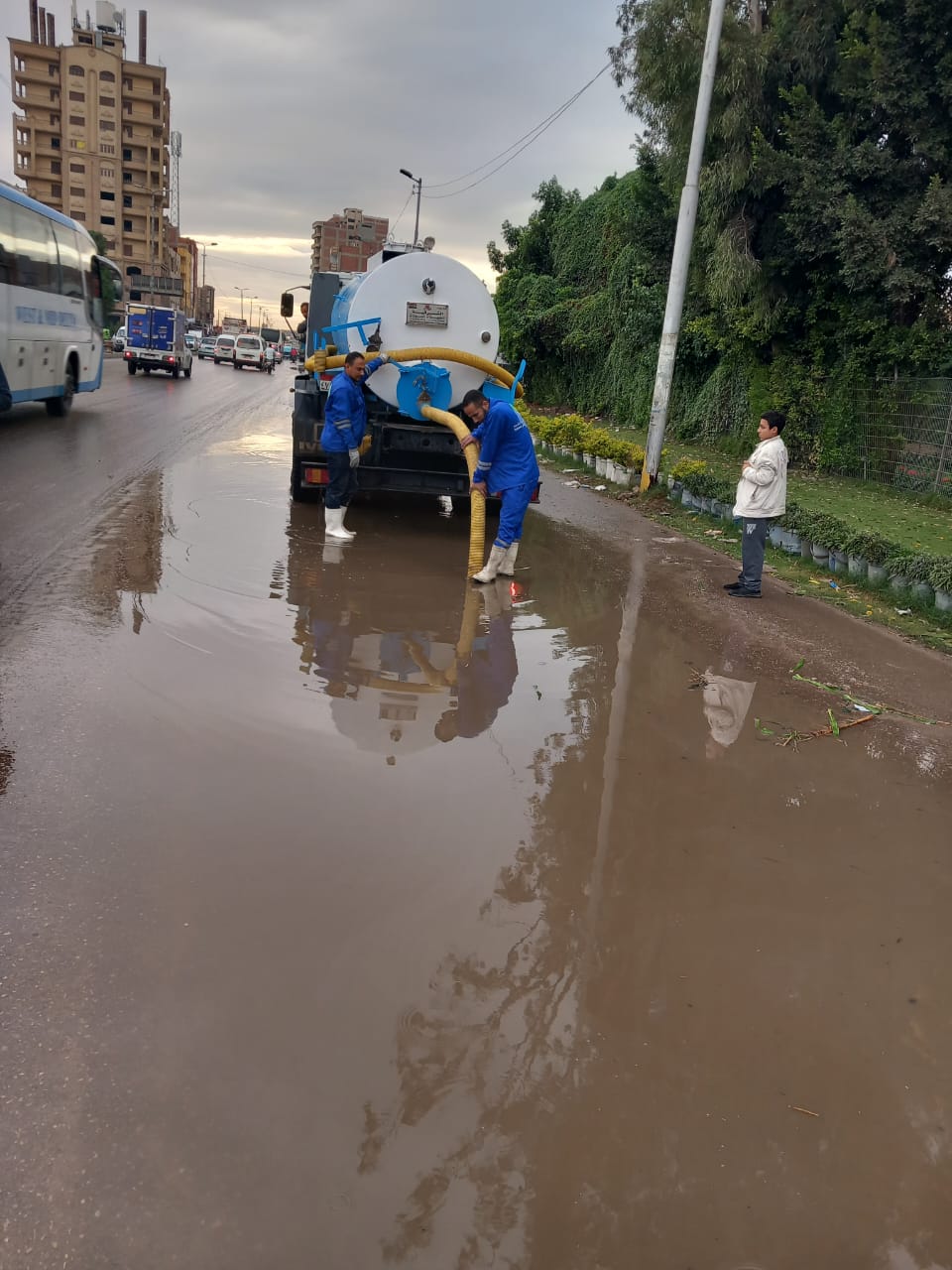 هطول أمطار غزيرة على مدينة شبين الكوم (2)