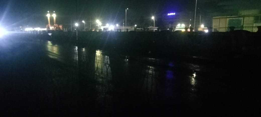 جانب من هطول الأمطار على مدن كفر الشيخ