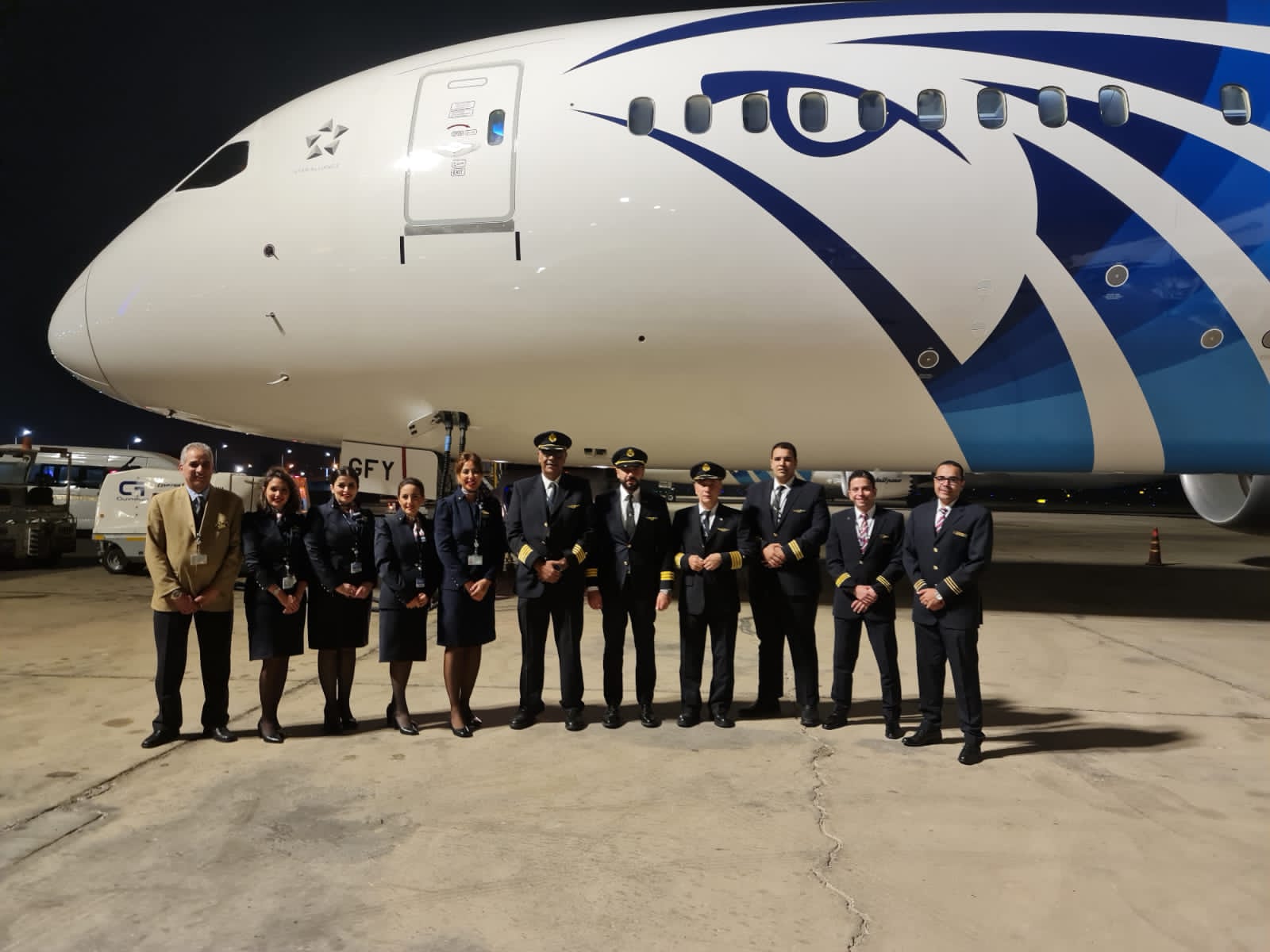 انضمام طائرة الاحلام السابعة طراز B787-9  لأسطول شركة مصر للطيران (1)