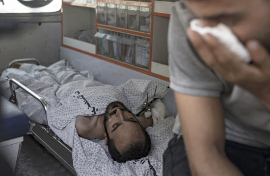المصابين - غزة استقبال المصابين (1)