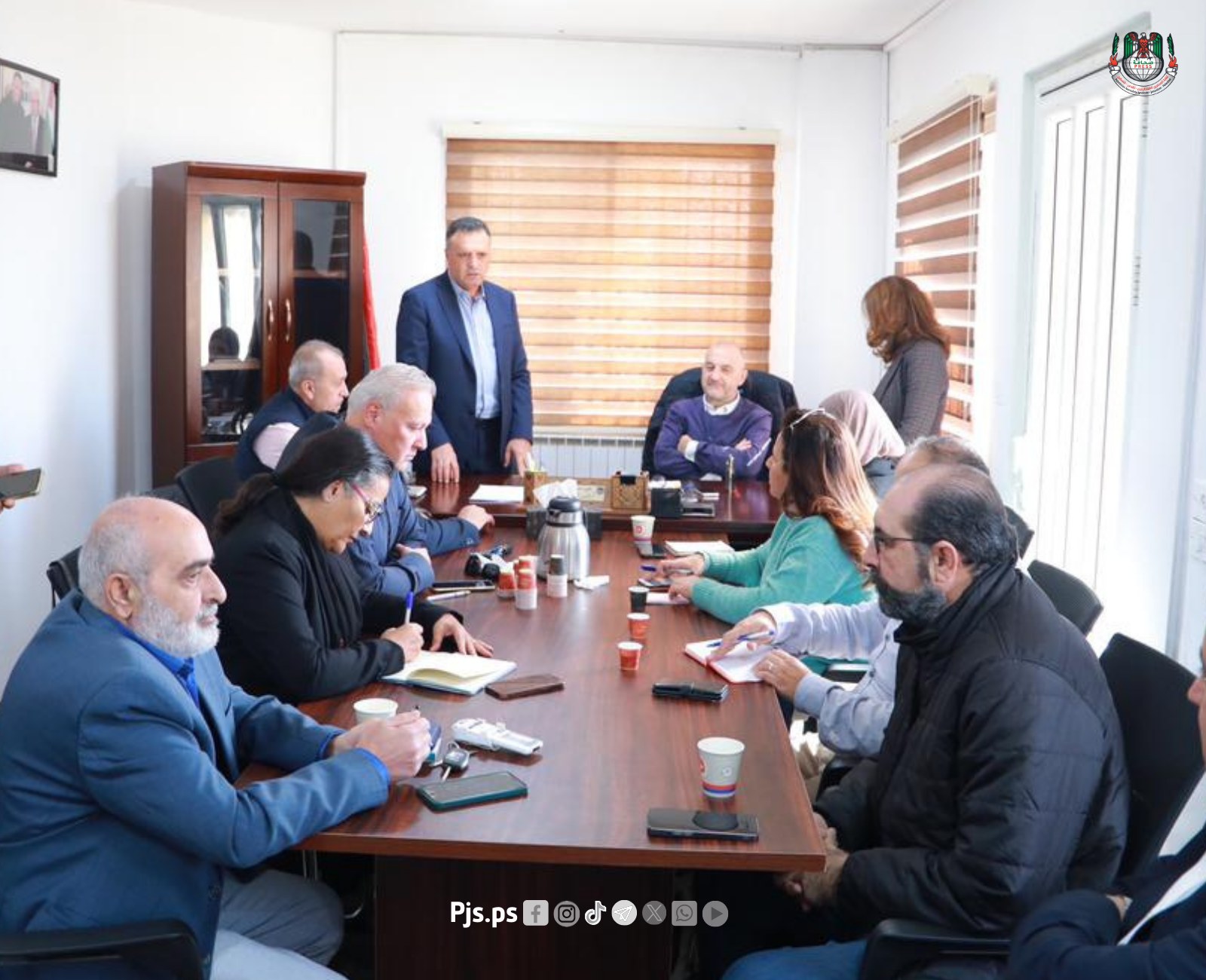 اجتماع الأمين العام للاتحاد الدولى للصحفيين مع أعضاء نقابة الصحفيين الفلسطينيين
