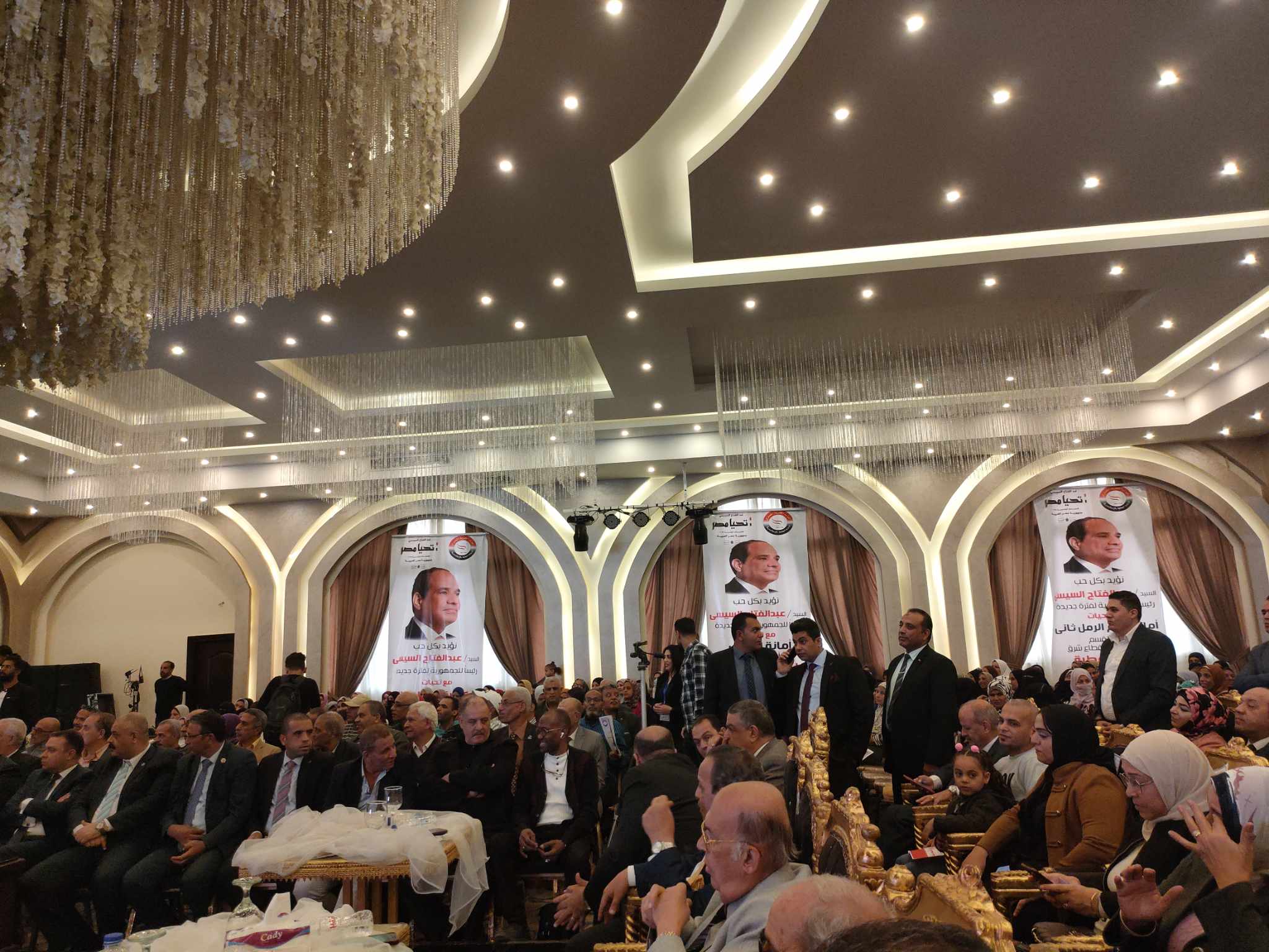 جانب من مؤتمر حزب الحرية لدعم المرشح الرئاسي عبد الفتاح السيسي