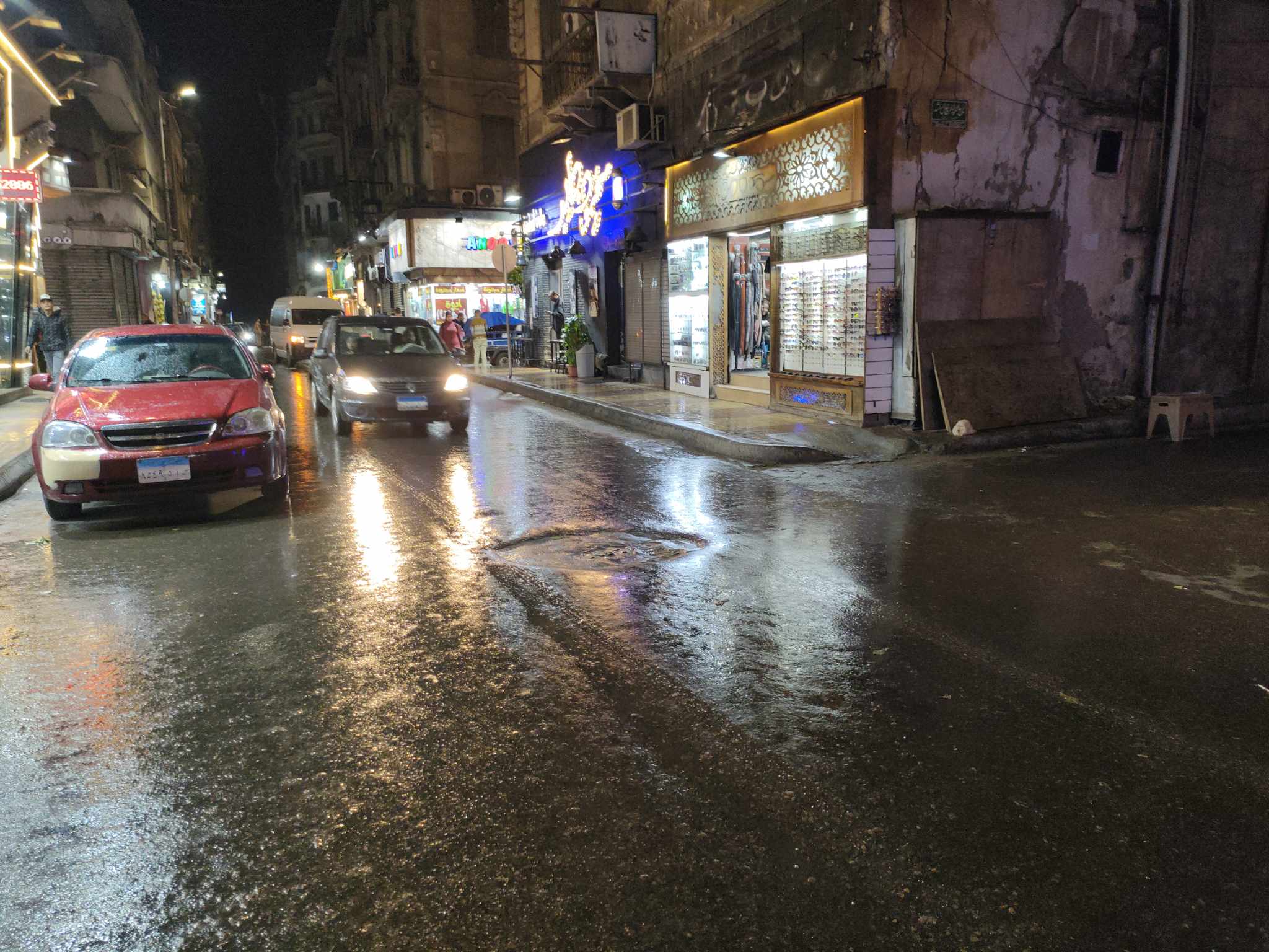سقوط أمطار مسائية علي الإسكندرية