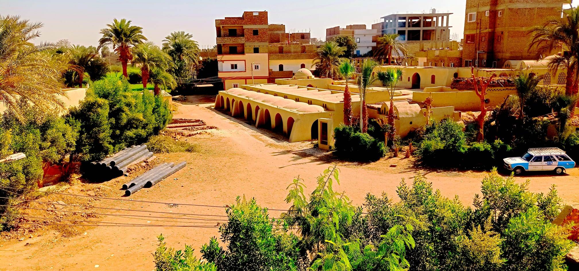 أعمال التطوير داخل قرية حسن فتحى التاريخية