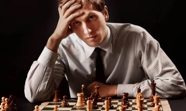 صورة للاعب الشطرنج بوبى فيشر