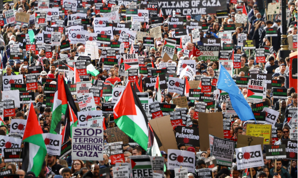 مظاهرة فى لندن مؤيدة لفلسطين