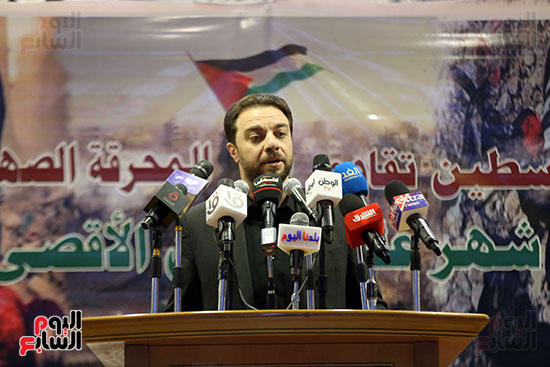 مؤتمر عن حرب غزة من نقابة الصحفيين (9)