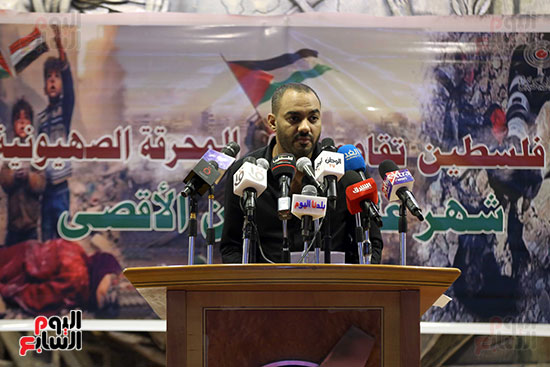 مؤتمر عن حرب غزة من نقابة الصحفيين (6)