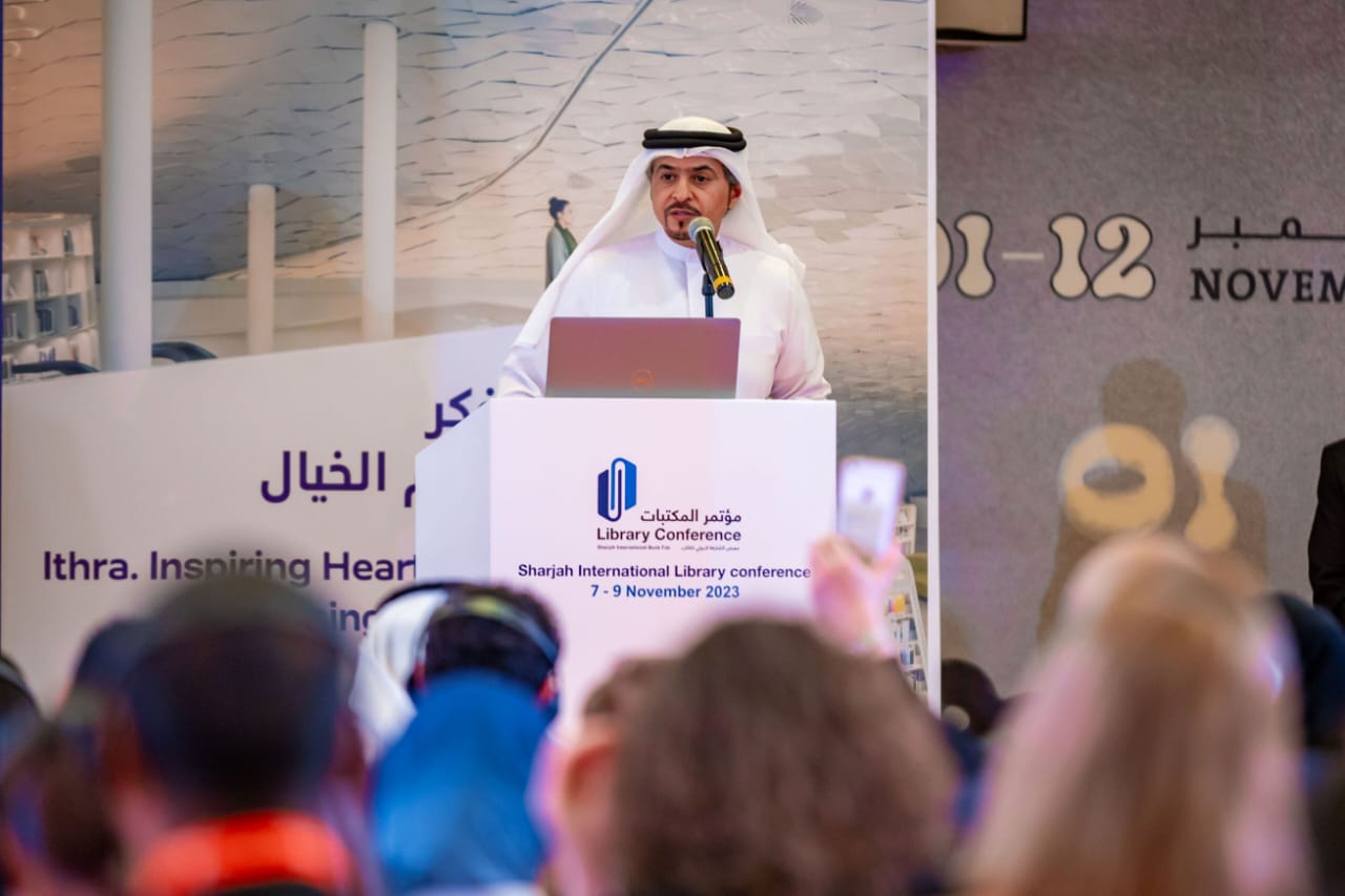أحمد بن ركاض العامرى في انطلاق فعاليات مؤتمر الشارقة الدولي للمكتبات 2023
