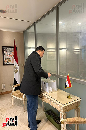 عملية تصويت المصريين فى كوريا الجنوبية