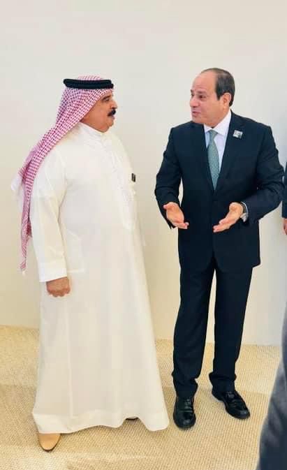 الرئيس السيسي خلال لقاء ملك البحرين