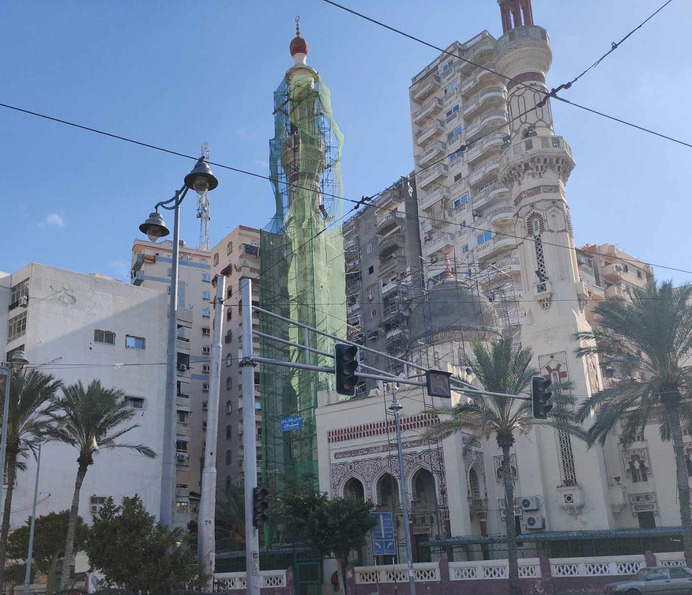 اعمال تطوير مسجد ابن خلدون بالإسكندرية